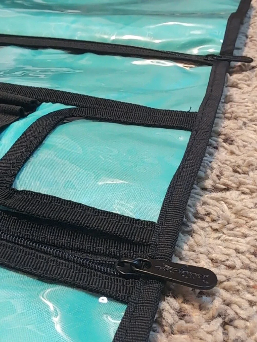 thirty-one Turquoise Cosmetic and Tool Organizer with Black Trim